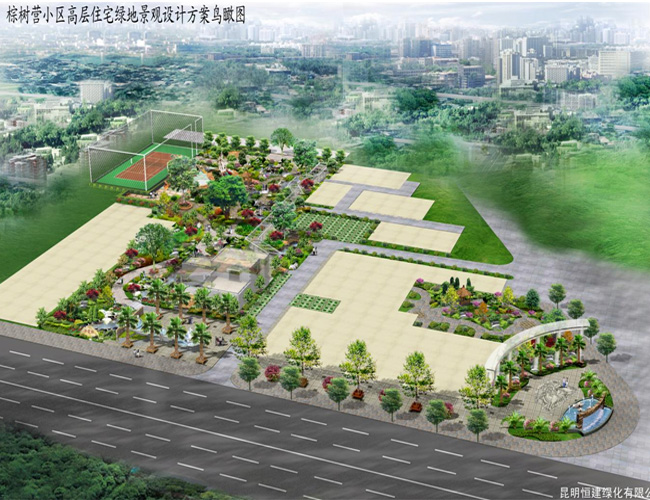 棕樹(shù)營(yíng)小區景觀(guān)設計-景觀(guān)設計
